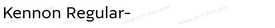 Kennon Regular字体转换